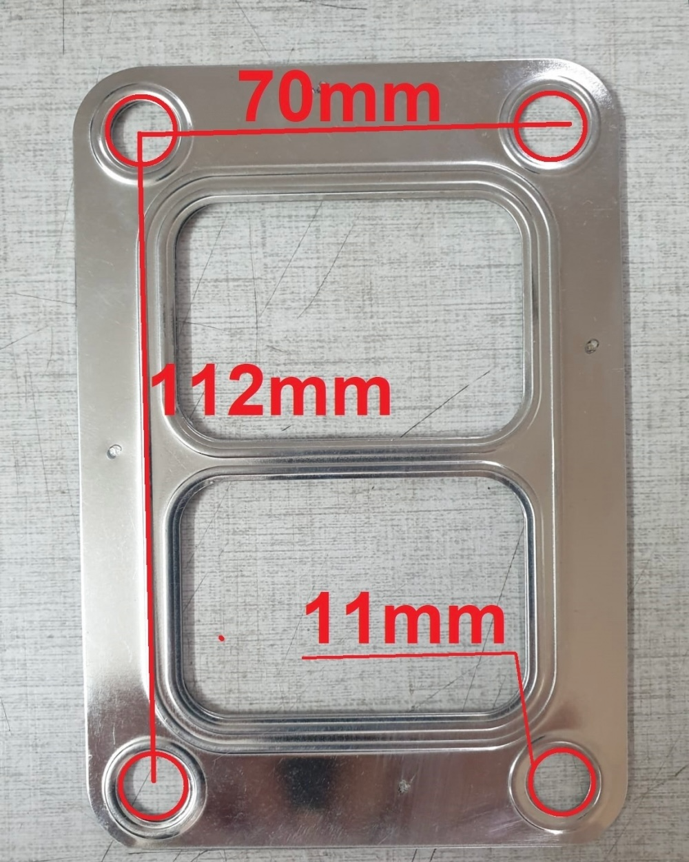 SHACMAN WP10 E2 FOTON WD615.50 E2 TURBOCHARGER / REAR EXHAUST MANIFOLD GASKET - PART NUMBER 61560110210