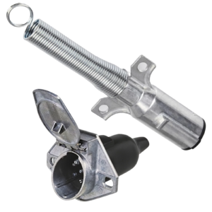 7-PIN ROUND TRAILER TOWING CONNECTOR PLUG AND SOCKET SET